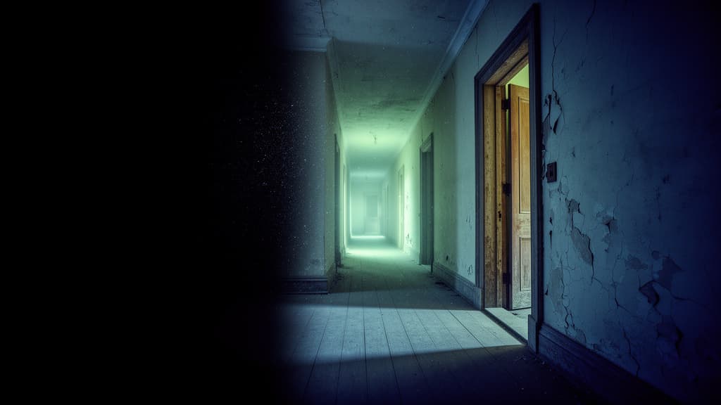 Quiet historic interior used as atmospheric artwork for location-based investigations.